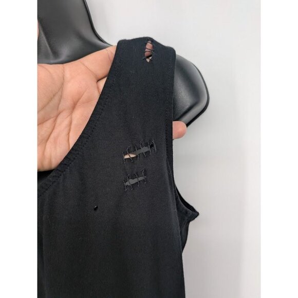 Religion We Live In Black Tunic Tank Top Women Size XS Distressed Gothic Grunge - Picture 7 of 12